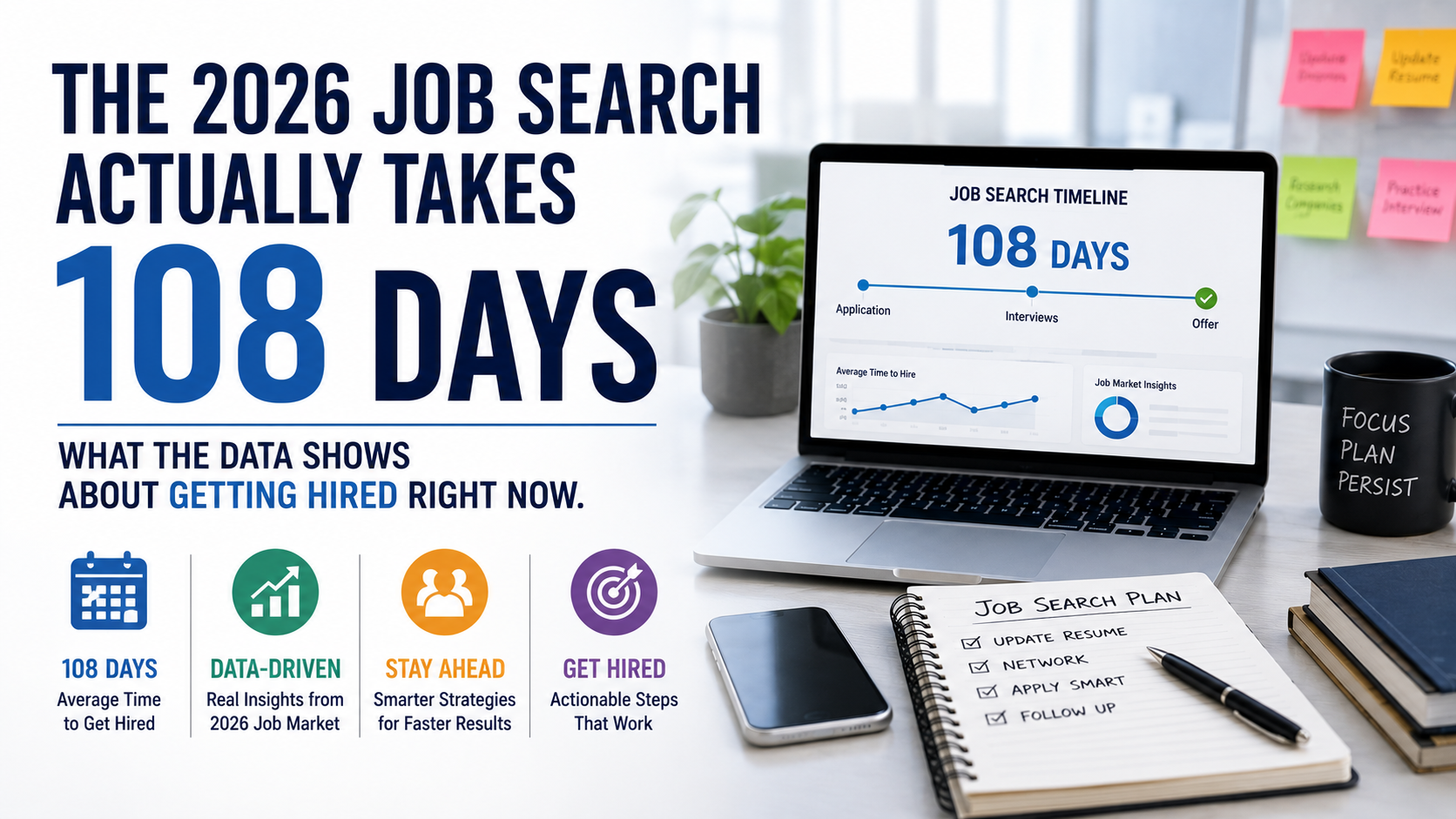 The 2026 Job Search Actually Takes 108 Days - What the Data Shows About Getting Hired Right Now