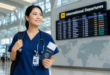 Indian nurse reviewing international nursing registration documents