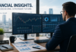 Finance professional analysing market data on screen