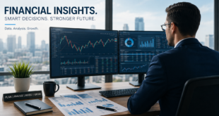 Finance professional analysing market data on screen